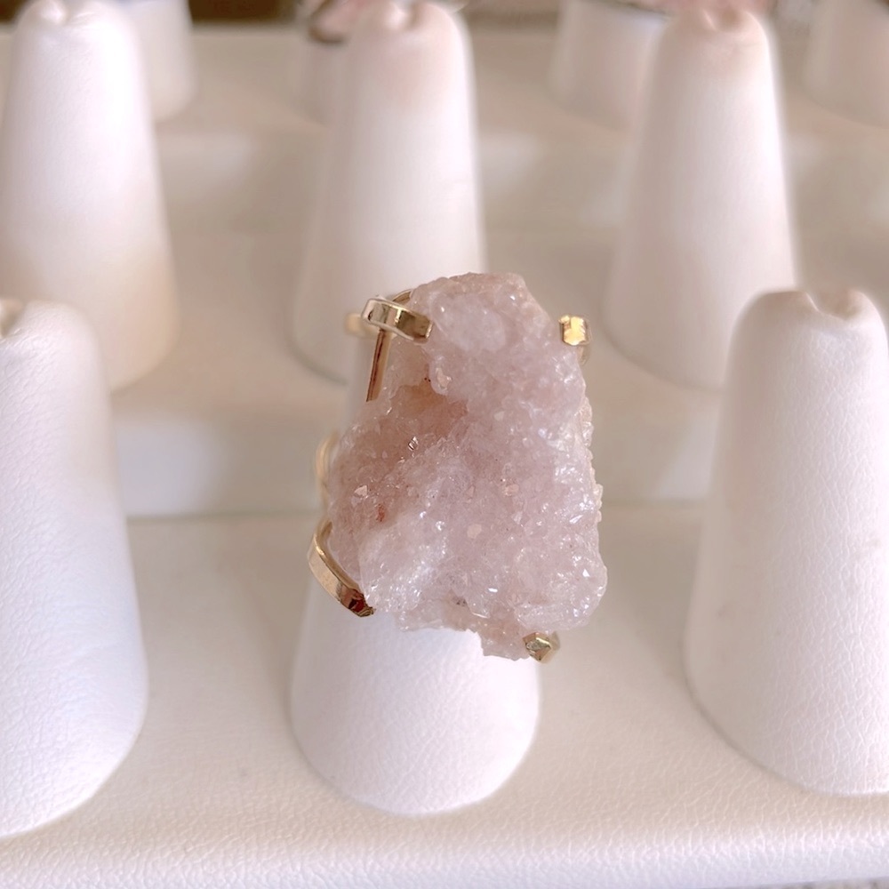 Pink amethyst ring